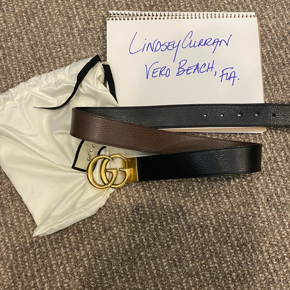 GUCCI Reversible Belt Double G Sz 85 - Picture 2 of 16